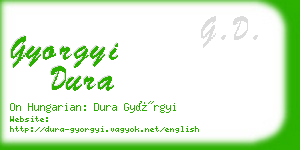 gyorgyi dura business card